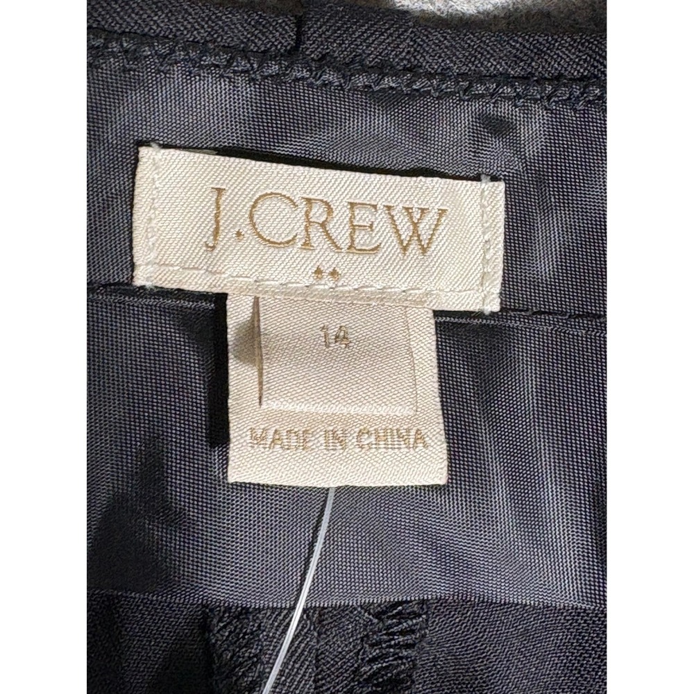 J.Crew Martie Pants Womens 14 Black Bi-Stretch Cotton Full Length F3733 New - Picture 5 of 8